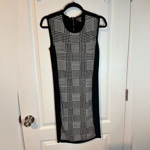 Black and white dress knee length